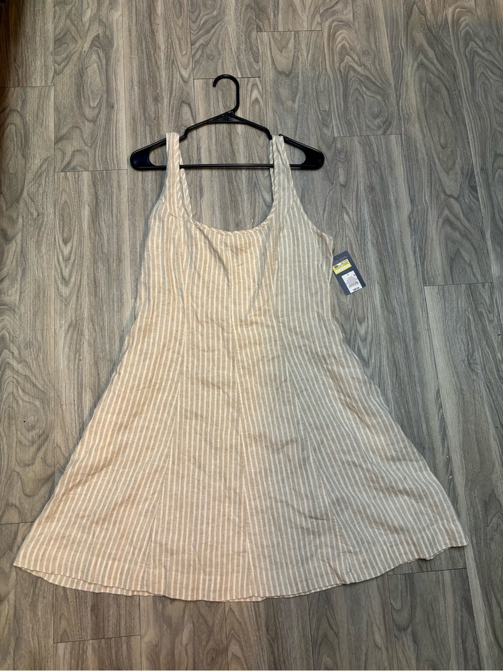 Universal Thread Beige and Cream Striped Mini Dress